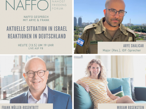 Webinar: NAFFO im Gespräch mit Arye Sharuz Shalicar (IDF) und MdB Frank Müller-Rosentritt (FDP) 